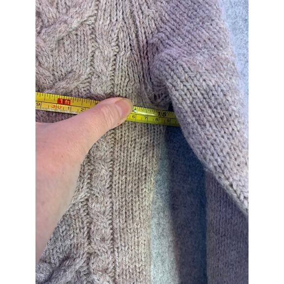 H&M LOGG Tan Two Button Cardigan, Wool and Alpaca Cable Knit, Women’s Size Small - Picture 9 of 9